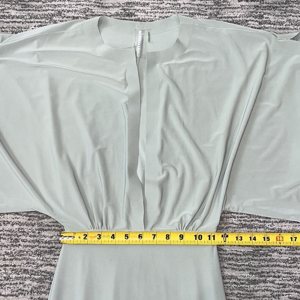 NWT Norma Kamali Obie Gown in Dried Sage XS Revolve - Picture 9 of 15